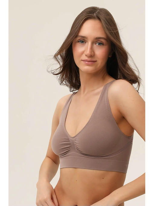 MY Топ женский TOP SPALLA LARGA PUSH UP (1/50) (шоколад)