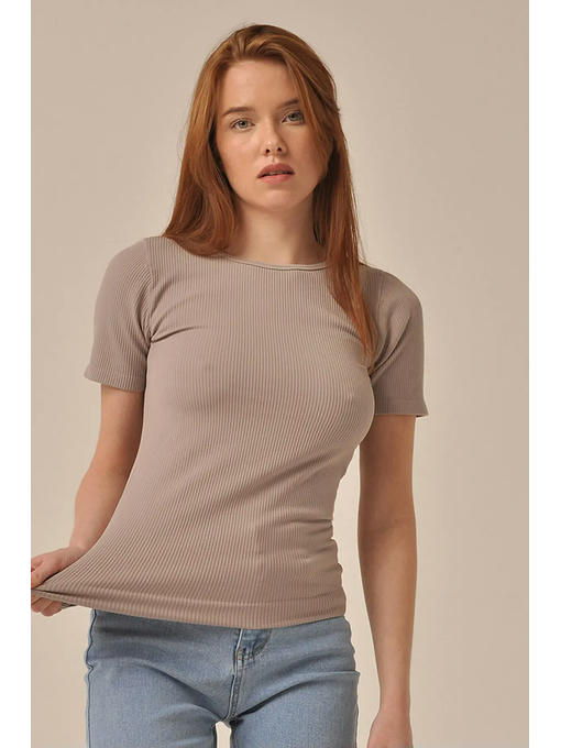 MY Футболка MAGLIA MANICA CORTA RIB (1/65) (льняной)