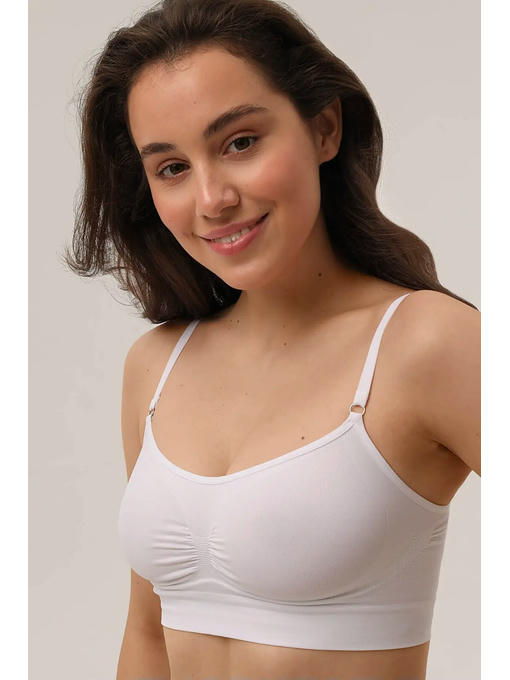 MY Топ женский TOP SHAPER SPALLA STRETTA (белый) — изображение 2