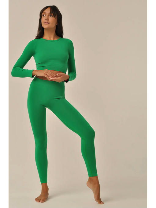 MY Топ женский CROP TOP MANICA LUNGA (1/72) tea (зеленый чай) — изображение 2