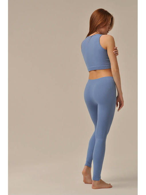 MY Леггинсы LEGGINGS RIB (1/60) berry (голубой) — изображение 3