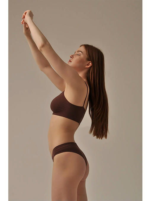 MY Топ женский TOP SPALLA STRETTA (1/50) (какао) — изображение 3