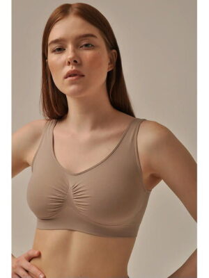MY Топ женский TOP SHAPER WITH CUP SPALLA LARGA (1/68) (льняной)
