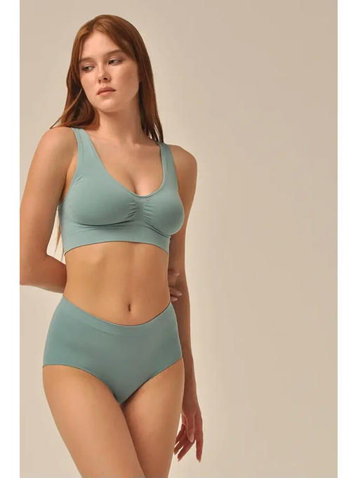 MY Топ женский TOP SPALLA LARGA PUSH UP (1/50) (бирюзовый) — изображение 3