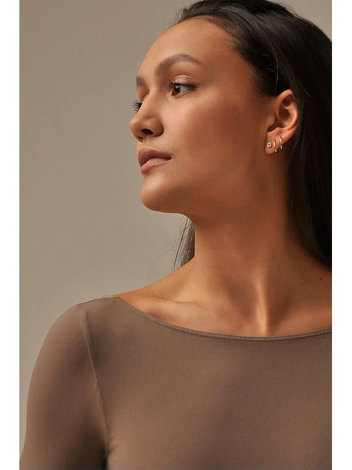 MY Боди женское BODY SCOLLATURA SUL RETRO (1/47) (темно-бежевый) — изображение 4