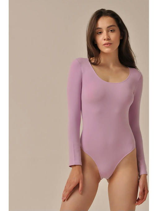 MY Боди женское BODY MANICA LUNGA (1/47) (сирень)