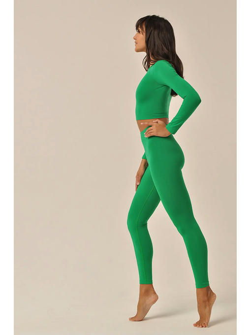 MY Топ женский CROP TOP MANICA LUNGA (1/72) tea (зеленый чай) — изображение 3