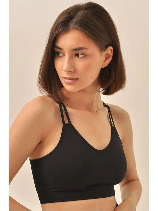 MY Топ женский TOP SPORT SPALLA STRETTA (1/100) (черный) — изображение 2