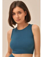 MY Топ женский TOP SENZA MANICHE RIB (1/100) (електро)