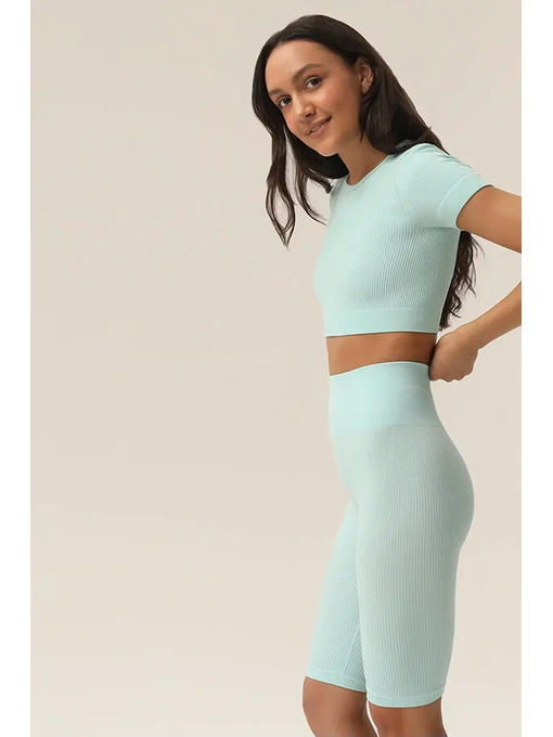 MY Футболка MAGLIA CORTA RIB (1/65) (ментол) — изображение 2