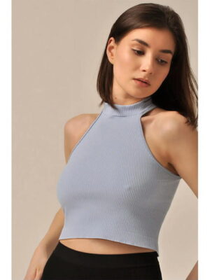 MY Топ женский TOP SLEEVELESS RIB (1/100) (небесный)