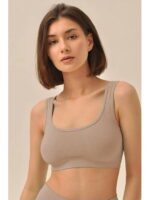 MY Топ женский TOP SPALLA LARGA RIB (1/100) (льняной)