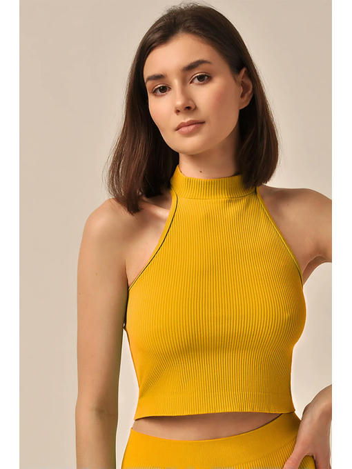 MY Топ женский TOP SLEEVELESS RIB (1/100) (лимонный) — изображение 2