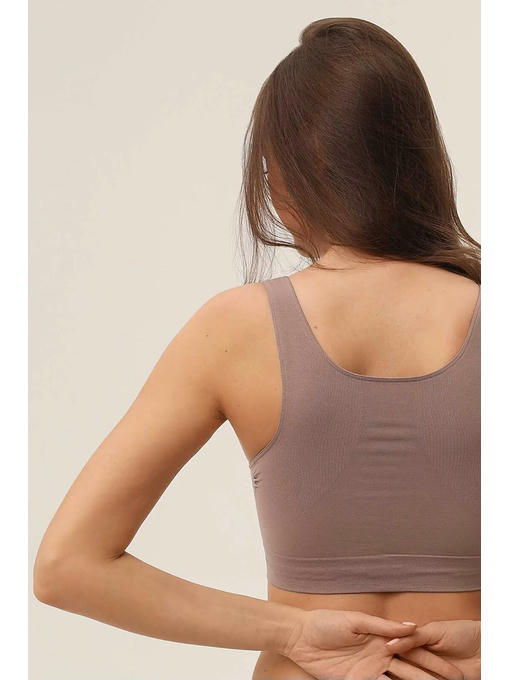 MY Топ женский TOP SPALLA LARGA PUSH UP (1/50) (шоколад) — изображение 2