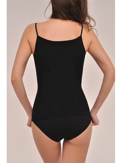 MY Майка женская CANOTTA SPALLA STRETTA (1/50) (черный) — изображение 4