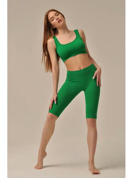 MY Топ женский TOP SPALLA LARGA RIB (1/100) tea (зеленый чай) — изображение 3