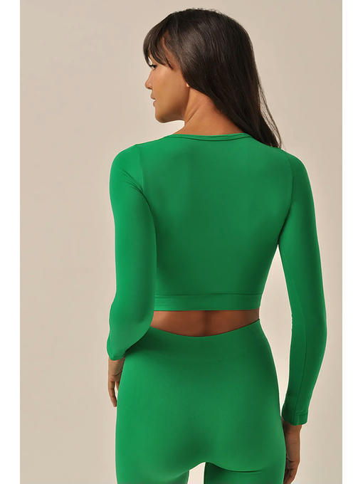 MY Топ женский CROP TOP MANICA LUNGA (1/72) tea (зеленый чай) — изображение 4