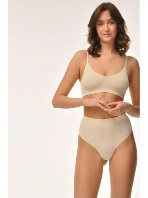MY Трусы женские STRING RIB (1/100) cream (пломбир)