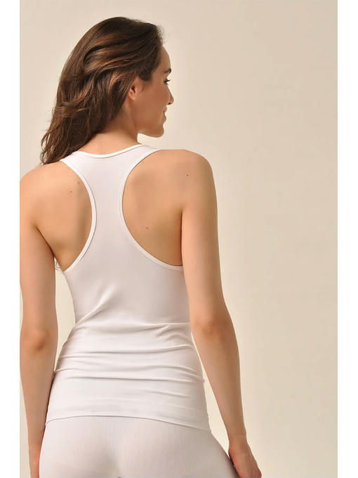 MY Майка женская CANOTTA SPORT (1/100) (белый) — изображение 4