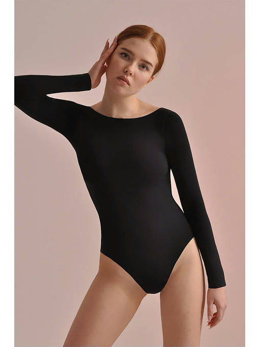 MY Боди женское BODY SCOLLATURA SUL RETRO (1/47) (черный)