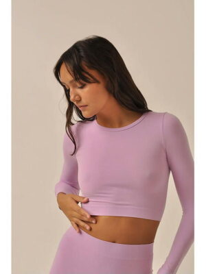 MY Топ женский CROP TOP MANICA LUNGA (1/72) (сирень)