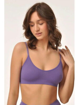 MY Топ женский TOP V-CUTOUT SPALA STRETTA RIB (1/100) (grape (виноград)