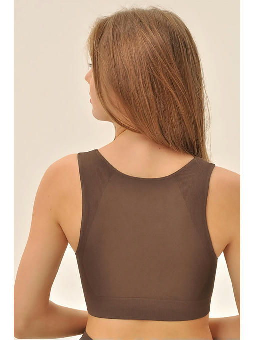 MY Топ женский TOP SHAPER SPALLA LARGA (1/50) (темно-коричневый) — изображение 3