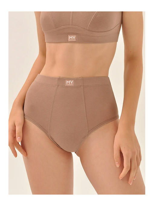 MY Трусы слипы бойфренды жен. хлопок (коричневый)