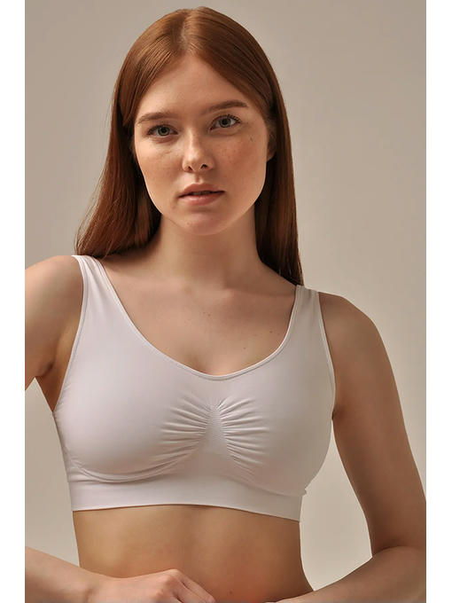 MY Топ женский TOP SHAPER WITH CUP SPALLA LARGA (1/68) (белый)