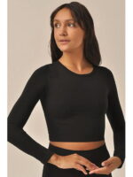MY Топ женский CROP TOP MANICA LUNGA (1/72) (черный)