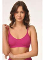 MY Топ женский TOP V-CUTOUT SPALA STRETTA RIB (1/100) (barbie (барби)