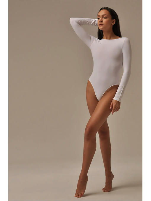 MY Боди женское BODY SCOLLATURA SUL RETRO (1/47) (белый) — изображение 3