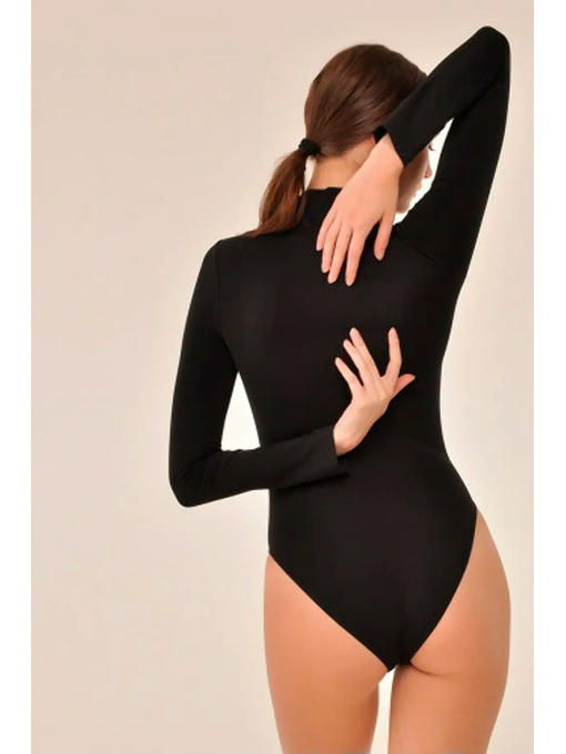 MY Боди женское BODY LUPETTO MANICA LUNGA (1/68) (черный) — изображение 4