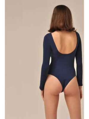 MY Боди женское BODY SCOLLATURA SUL RETRO (1/47) (глубокий синий)