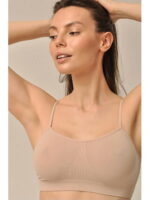 MY Топ женский TOP SPALLA STRETTA (1/50) latte (кремовый латте)