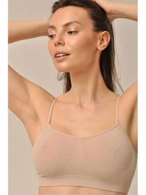 MY Топ женский TOP SPALLA STRETTA (1/50) latte (кремовый латте)