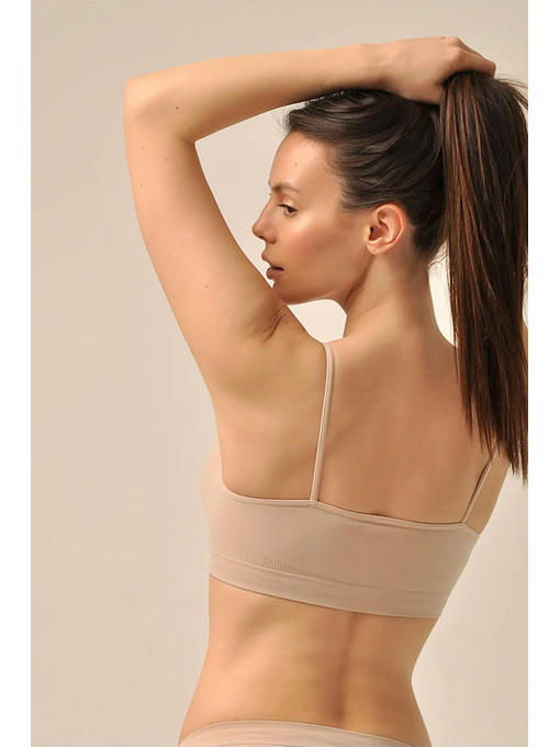 MY Топ женский TOP SPALLA STRETTA (1/50) latte (кремовый латте) — изображение 2