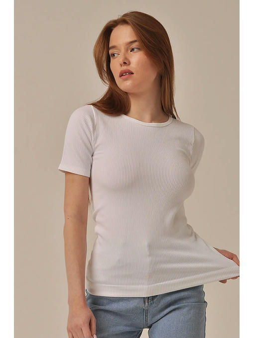 MY Футболка MAGLIA MANICA CORTA RIB (1/65) (белый)