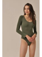 MY Боди женское BODY MANICA LUNGA (1/47) (оливковый)
