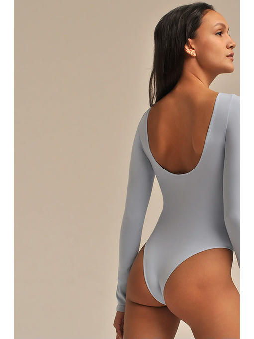 MY Боди женское BODY SCOLLATURA SUL RETRO (1/47) (небесный) — изображение 2