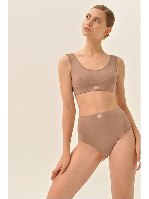 MY Трусы слипы бойфренды жен. хлопок (коричневый) — изображение 2