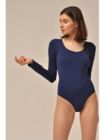 MY Боди женское BODY MANICA LUNGA (1/47) (глубокий синий)