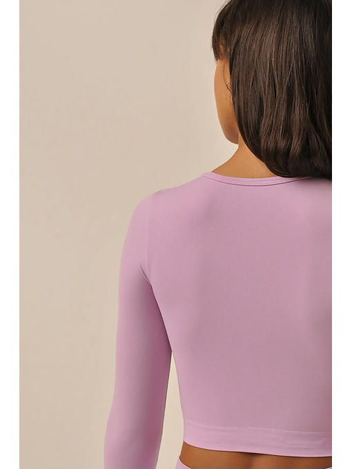 MY Топ женский CROP TOP MANICA LUNGA (1/72) (сирень) — изображение 4