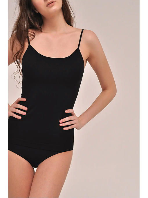 MY Майка женская CANOTTA SPALLA STRETTA (1/50) (черный) — изображение 3