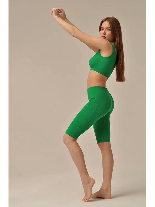 MY Топ женский TOP SPALLA LARGA RIB (1/100) tea (зеленый чай) — изображение 2