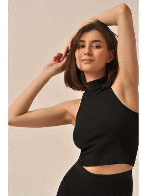 MY Топ женский TOP SLEEVELESS RIB (1/100) (черный)