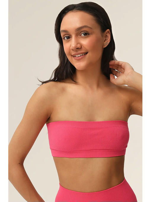 MY Топ женский TOP BANDEAU RIB(1/100) (розовый) — изображение 2