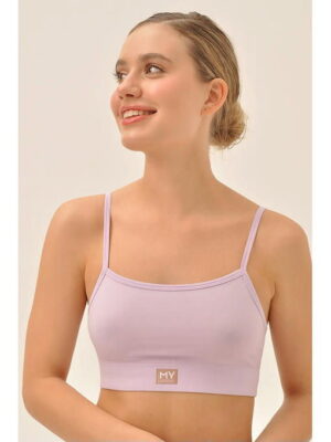 MY Топ на тонких бретелях жен. хлопок DT200 (черничный йогурт (лиловый)