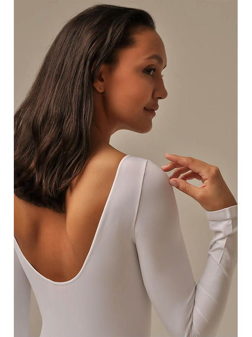 MY Боди женское BODY SCOLLATURA SUL RETRO (1/47) (белый) — изображение 4