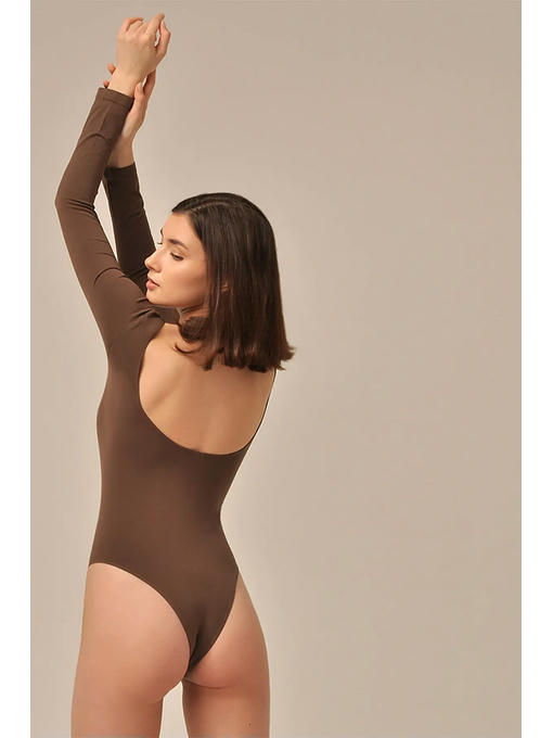 MY Боди женское BODY SCOLLATURA SUL RETRO (1/47) (темно-коричневый)